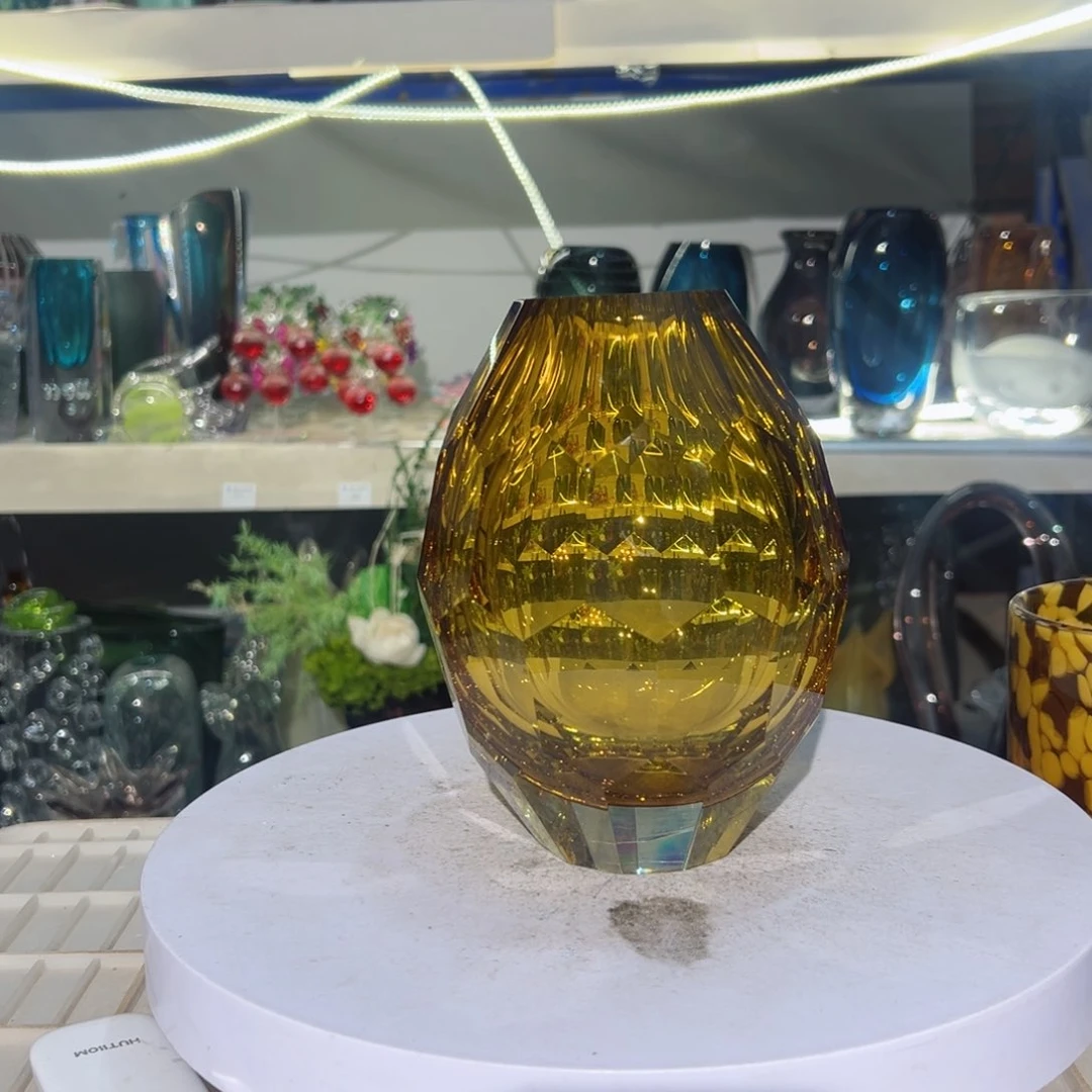 高 21 轻奢琉璃花器福利正常手工痕迹