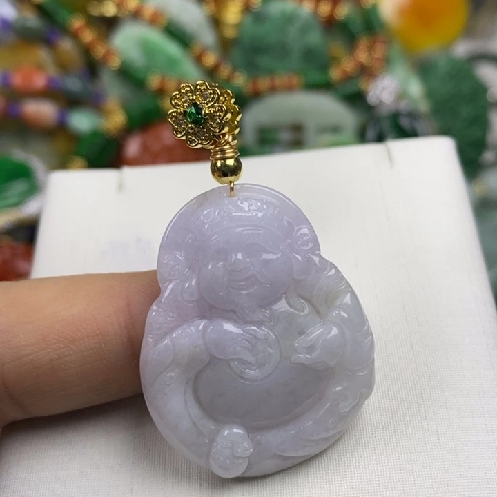 翡翠未镶嵌吊坠(赠链)