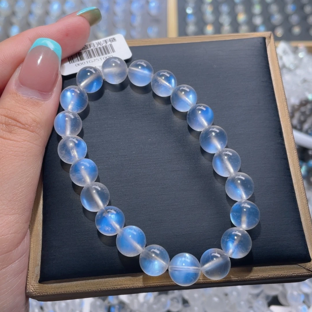 未镶嵌长石手链蓝月光手链9.5mm