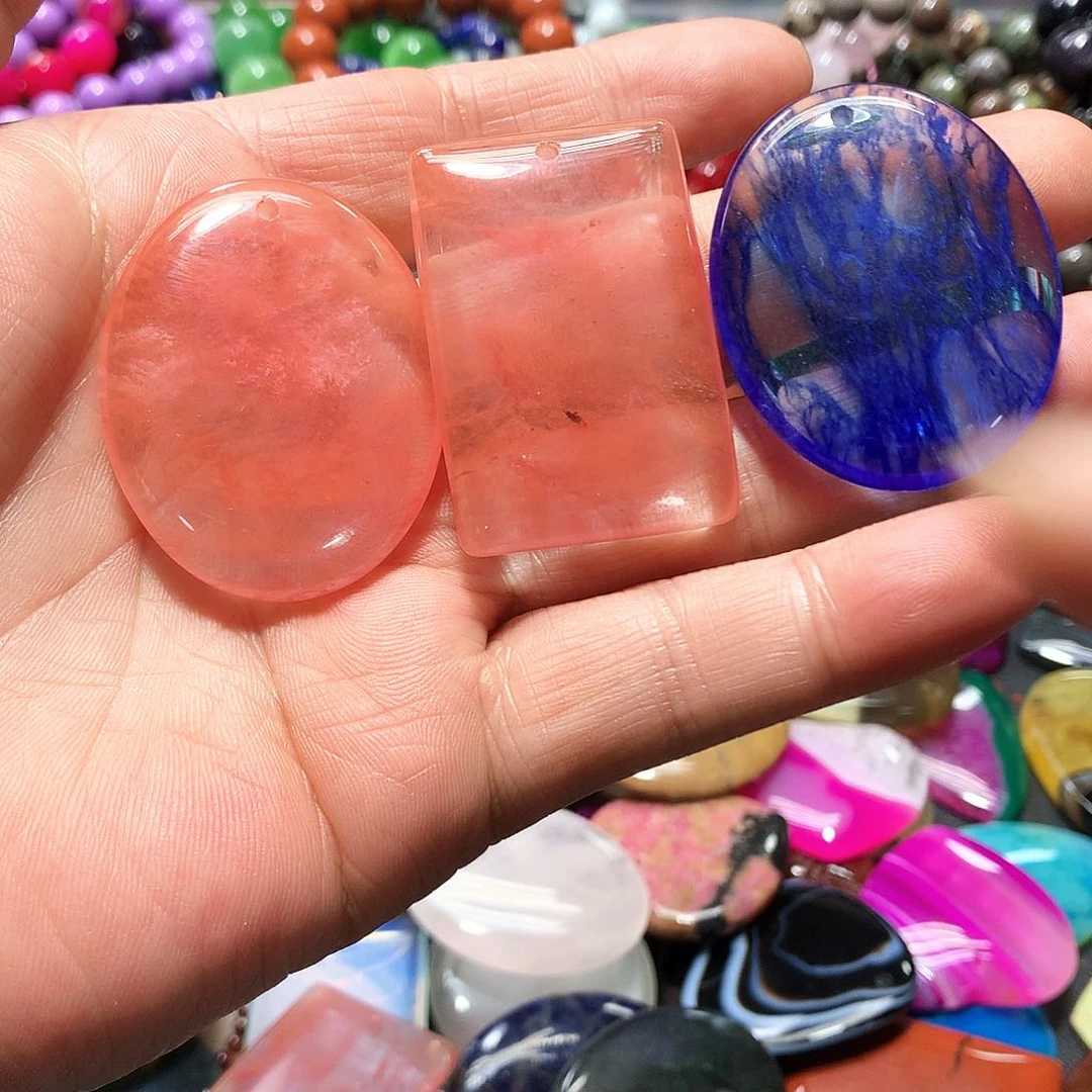 未镶嵌手串玛瑙/玉髓三个吊坠