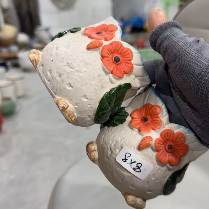 凑9块包邮，有孔，陶瓷花盆