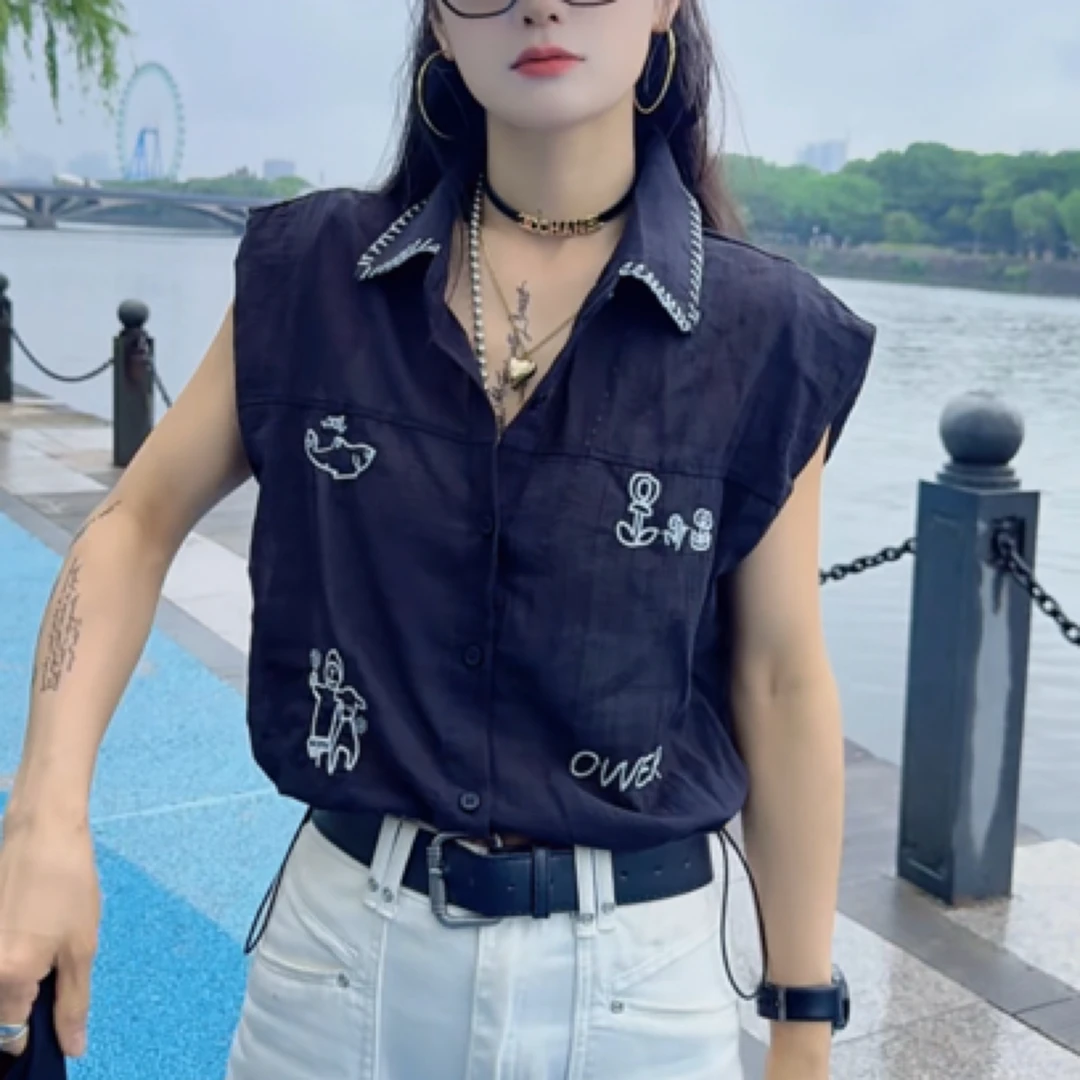 【C度笑笑力推】56105新品时尚意法高货短款下班抽绳衬衫