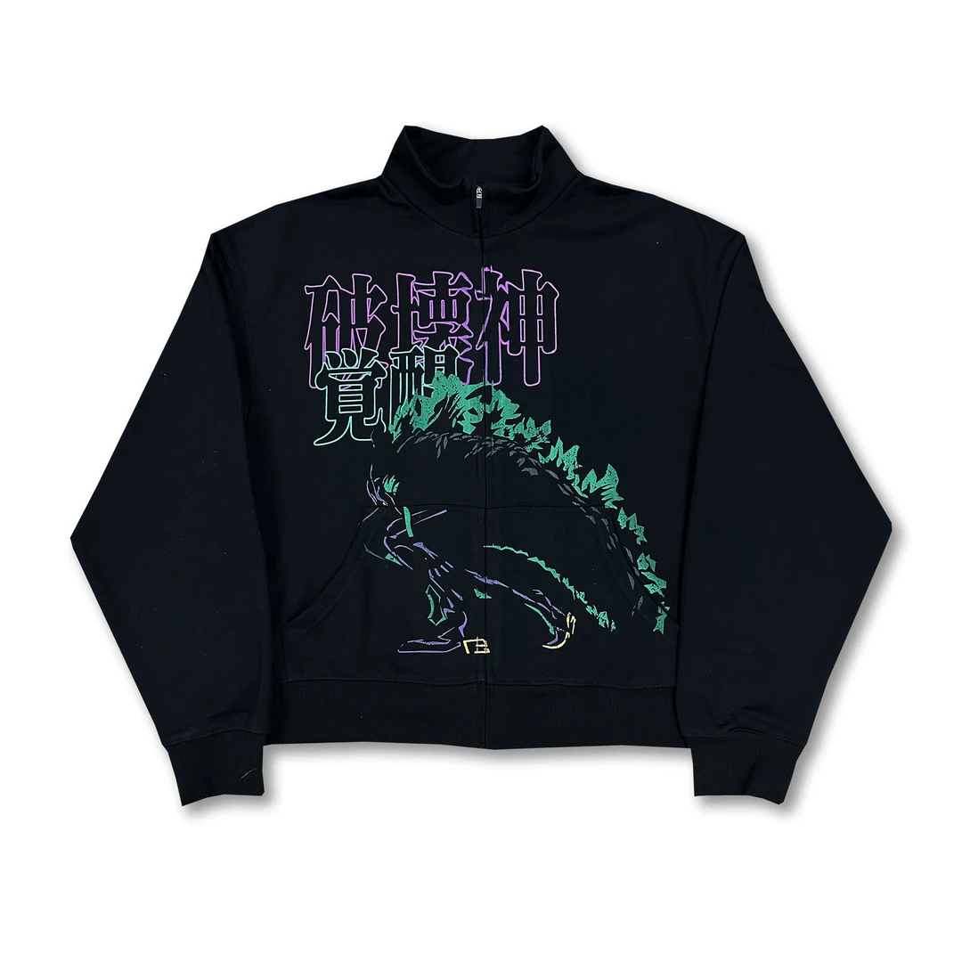 STEP ONE “EVA-斯拉初号” REMAKE cleanfit 灰色立领重磅休闲卫衣