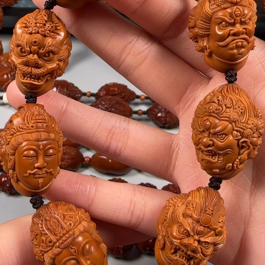 手串橄榄核水晶核三面佛手串