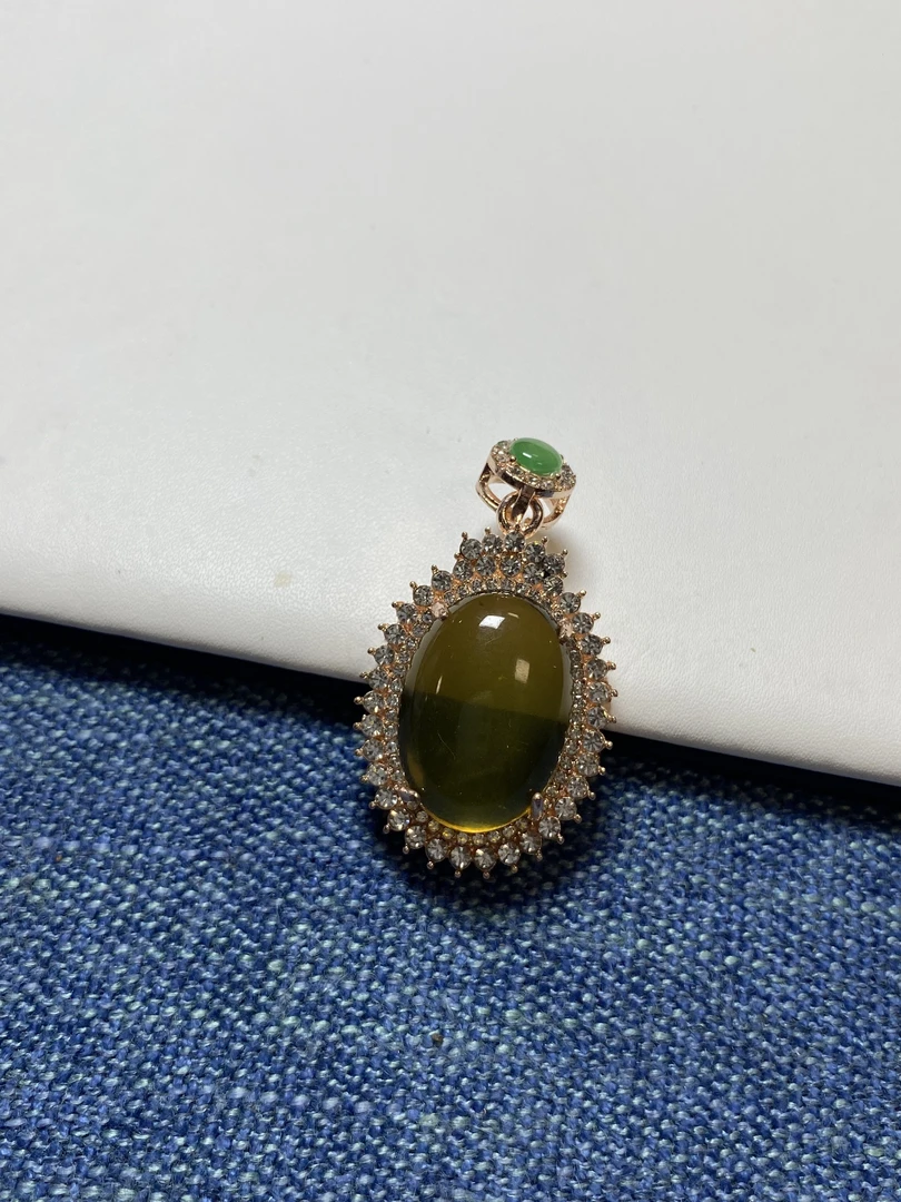 CT55黄色蛋面吊坠