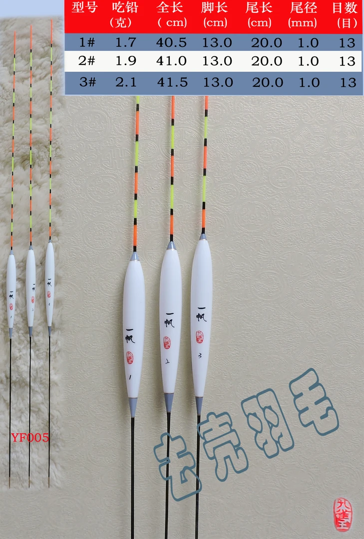 （福利款）孔雀王4-6拼去壳羽毛鲫鲤鱼离底接口1.0mm醒目浮漂