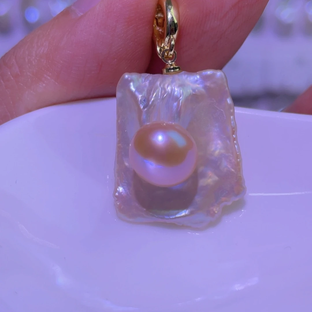 天然淡水珍珠吊坠未镶嵌淡水珍珠
