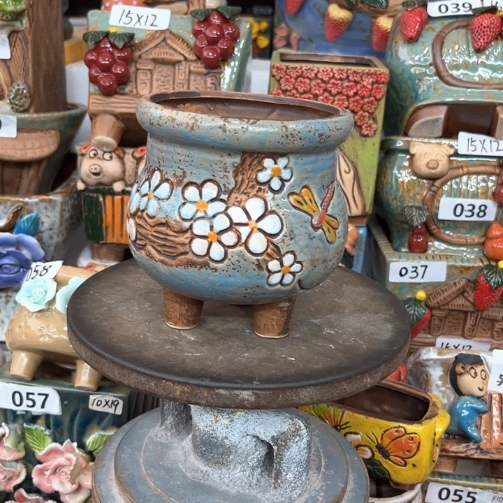 紫砂花盆粗陶材质多肉花盆