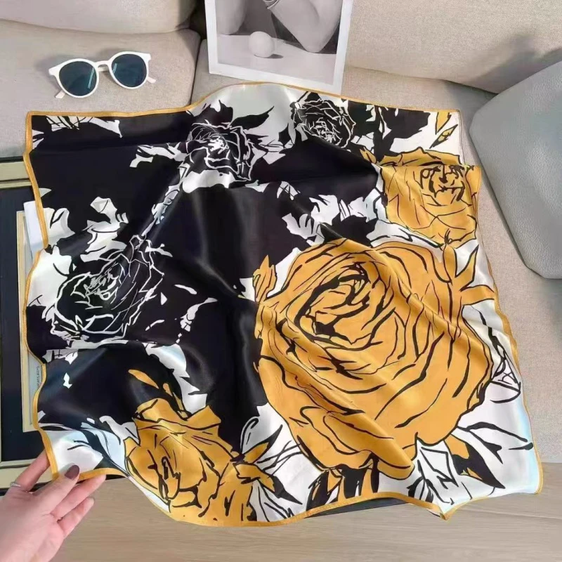 L618  玫瑰黄  春夏季防晒围巾 90*90