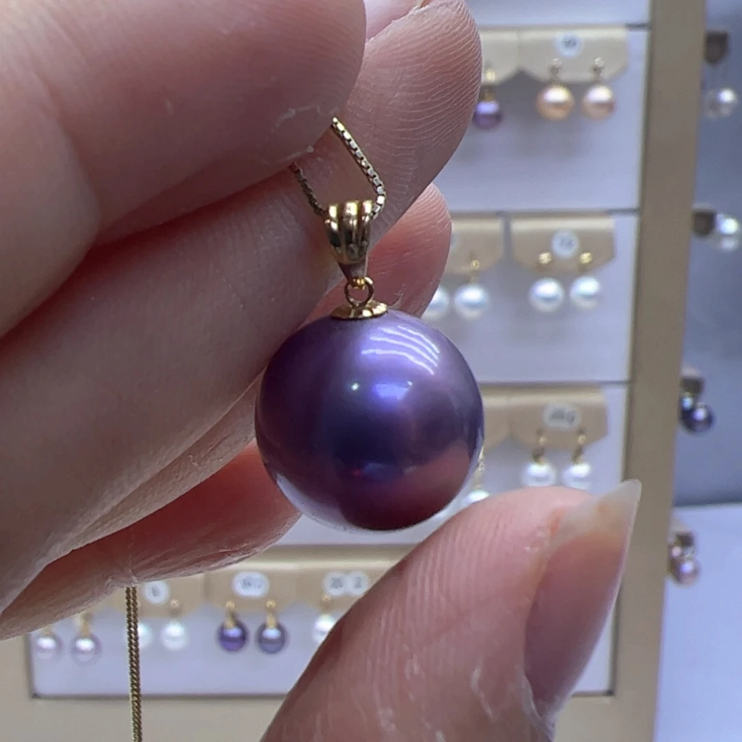 18K金镶嵌淡水珍珠耳饰