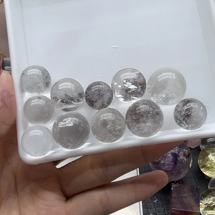 珠宝半成品水晶未镶嵌50幽灵球