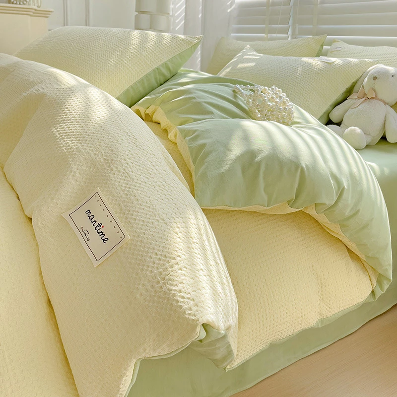 水星高端家纺A类母婴级60支100纯棉床上四件套全棉床单被套简约床