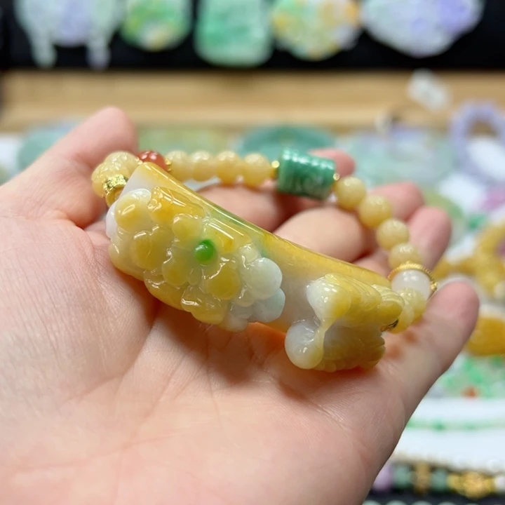 未镶嵌手链翡翠手牌