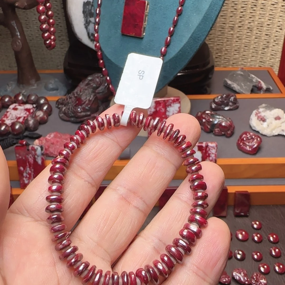饮***源天然辰砂原矿手串