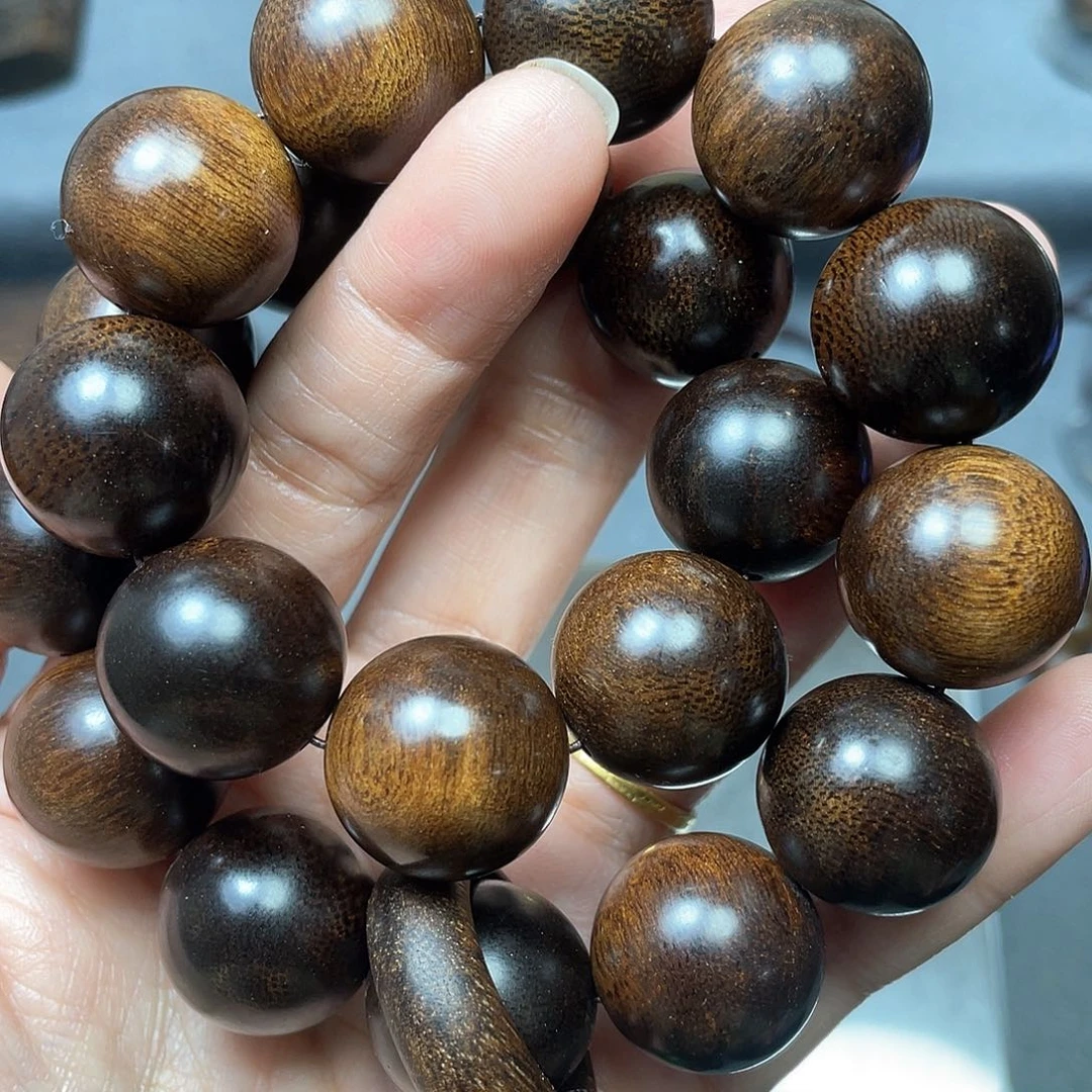 沉香手串富森红土瘤疤1.8