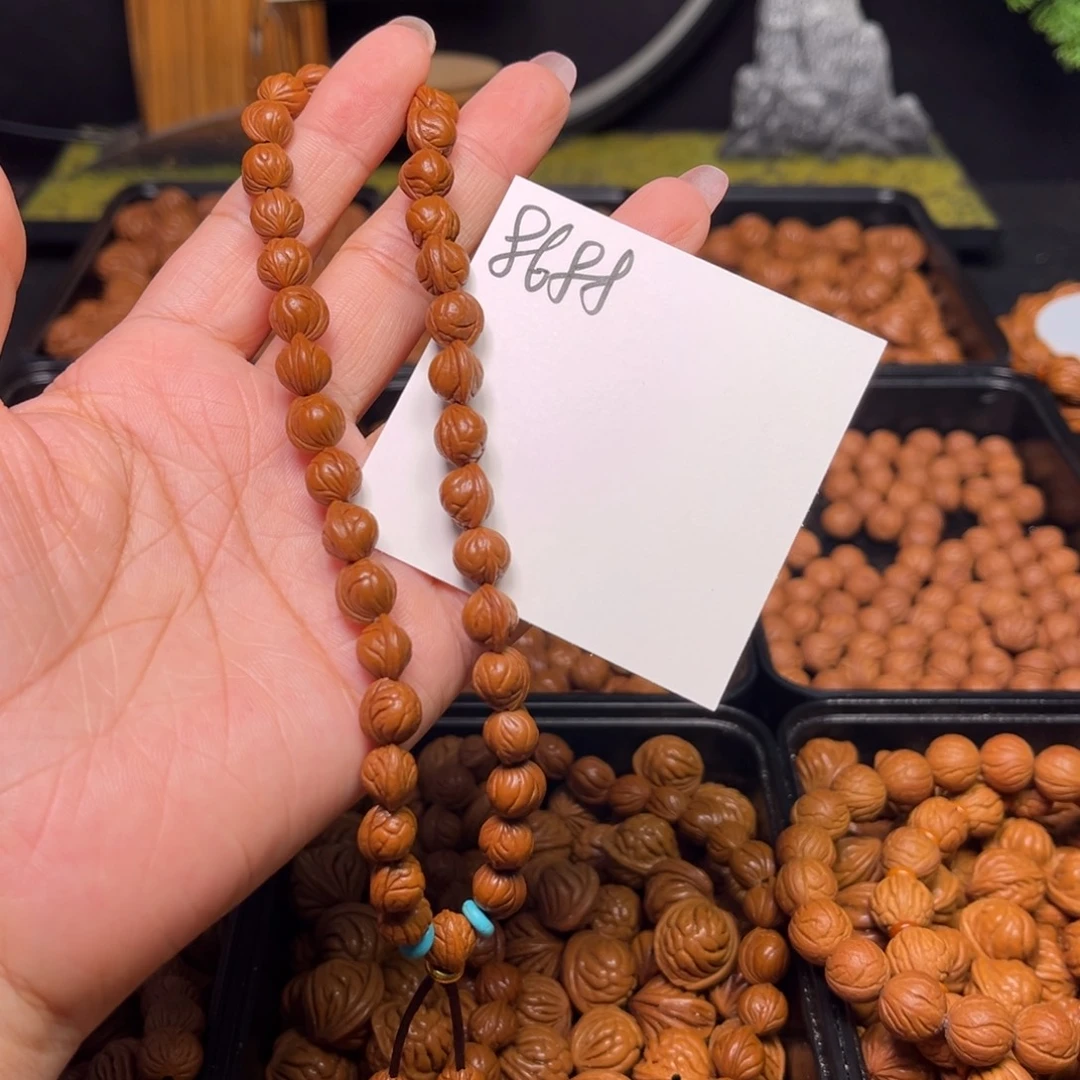 天***空桃核手串小龙纹08左右