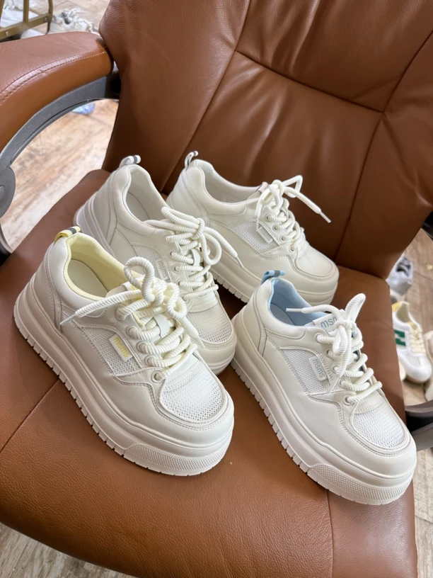 8823厚底透气网小白鞋