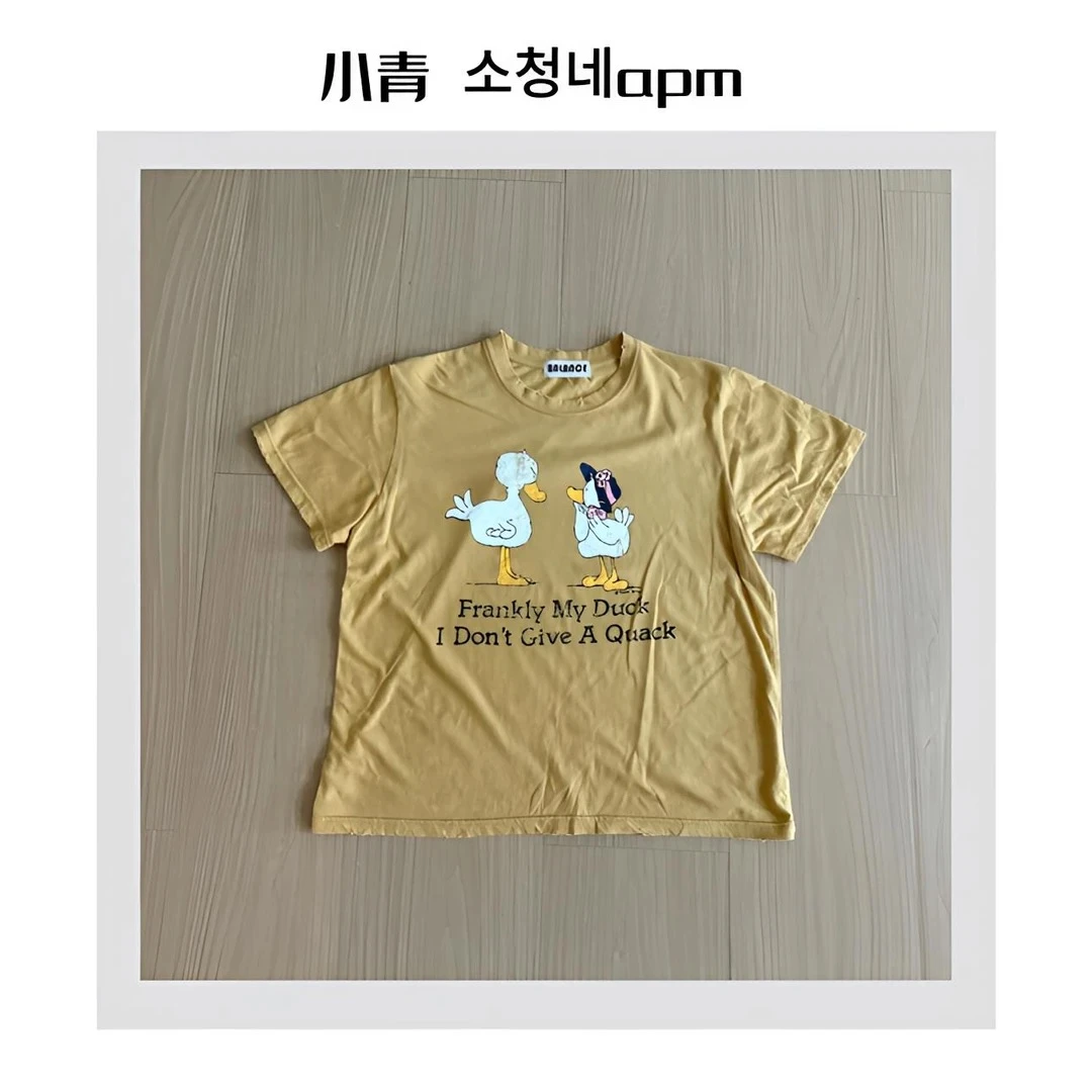 韩国东大门 BAL/情侣小鸭子字母T恤
