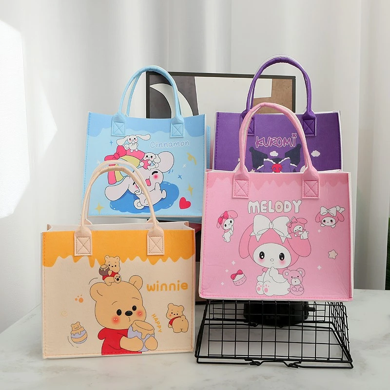 30左右预算卡通印花可爱三丽鸥实用手提毛毡包伴手礼夏日出街可用