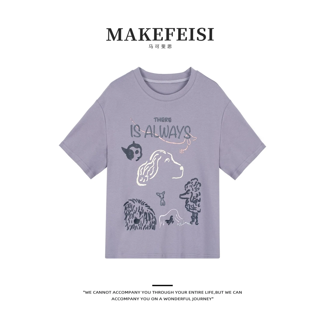 【彩绘画】减龄印花短袖宽松显瘦上衣SY828