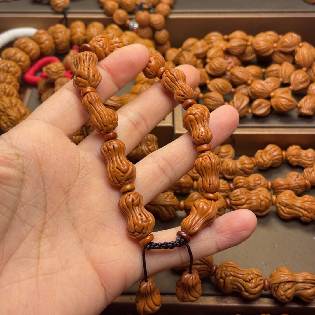 现***会桃核手串龙纹桃核26