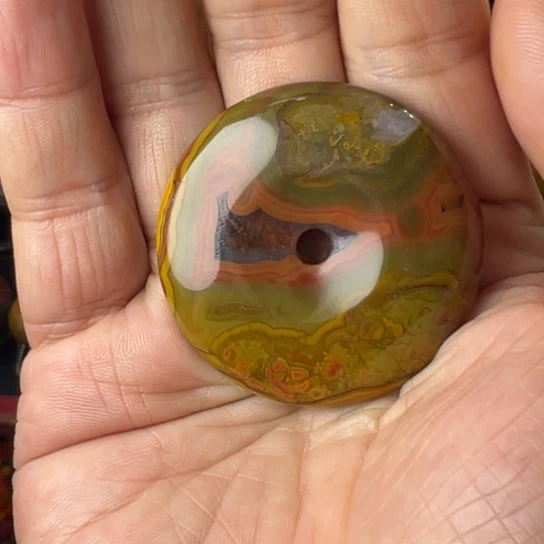 未镶嵌挂坠平安扣玛瑙/玉髓