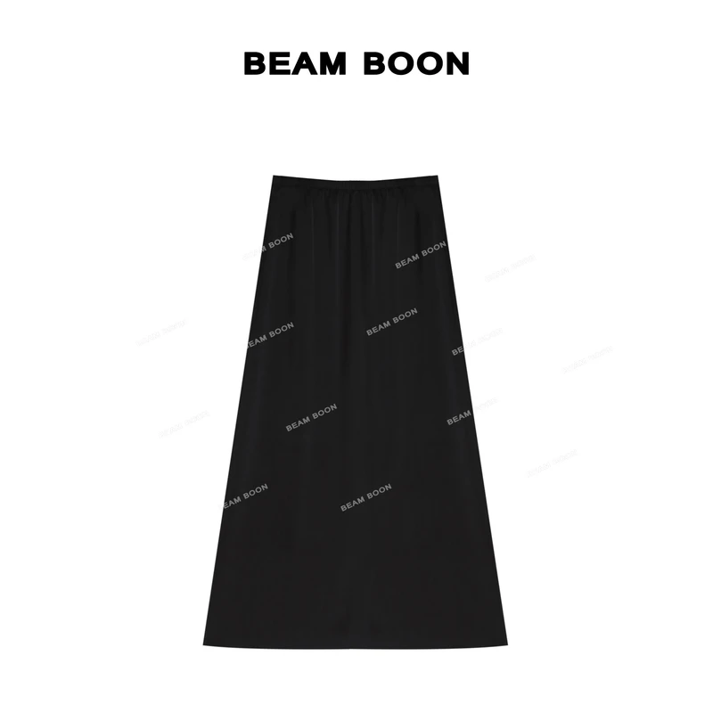 Beam Boon|【光影半裙】超柔丝光锻轻薄筋骨立体垂感百搭显瘦半身裙