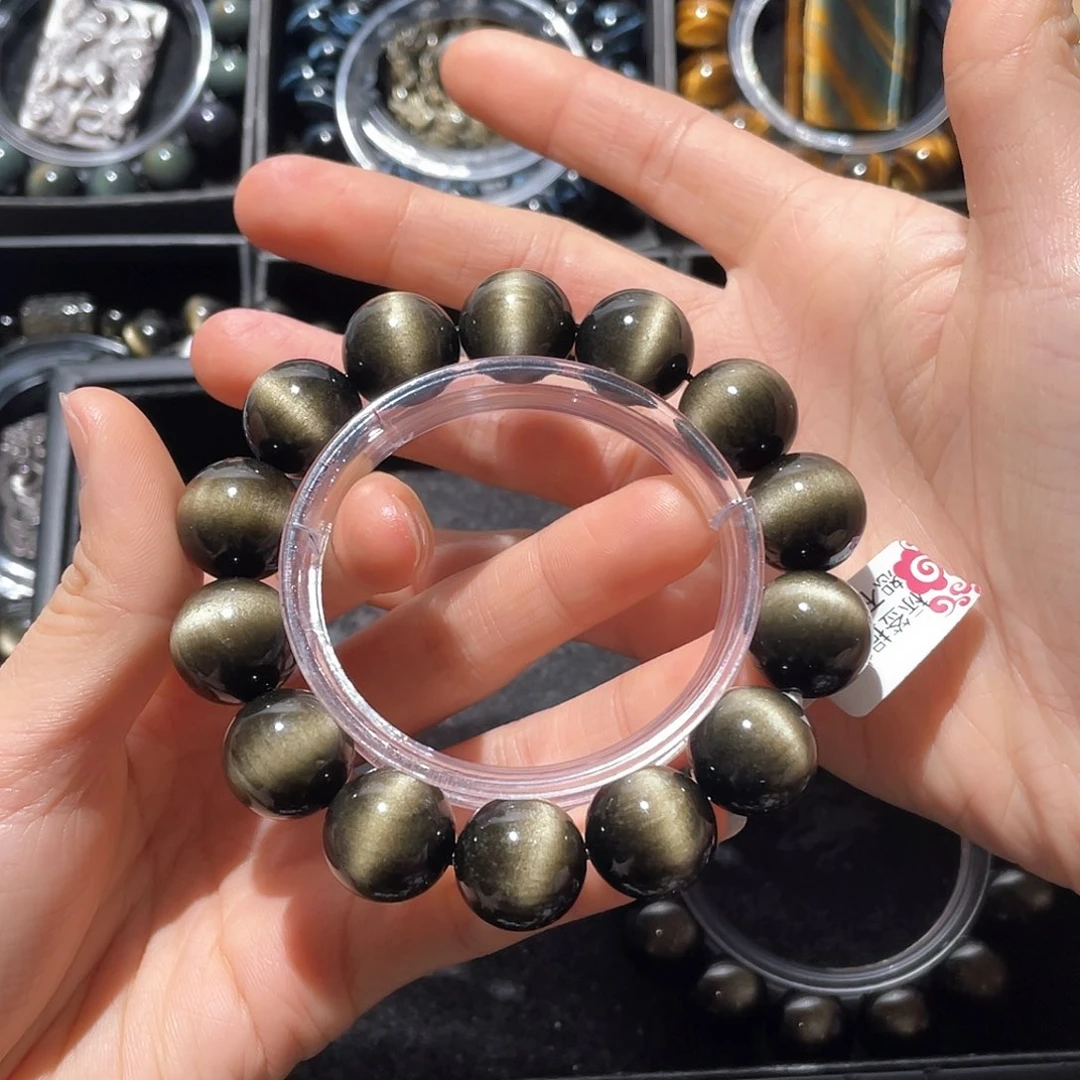 黑曜岩手链未镶嵌宁***宝