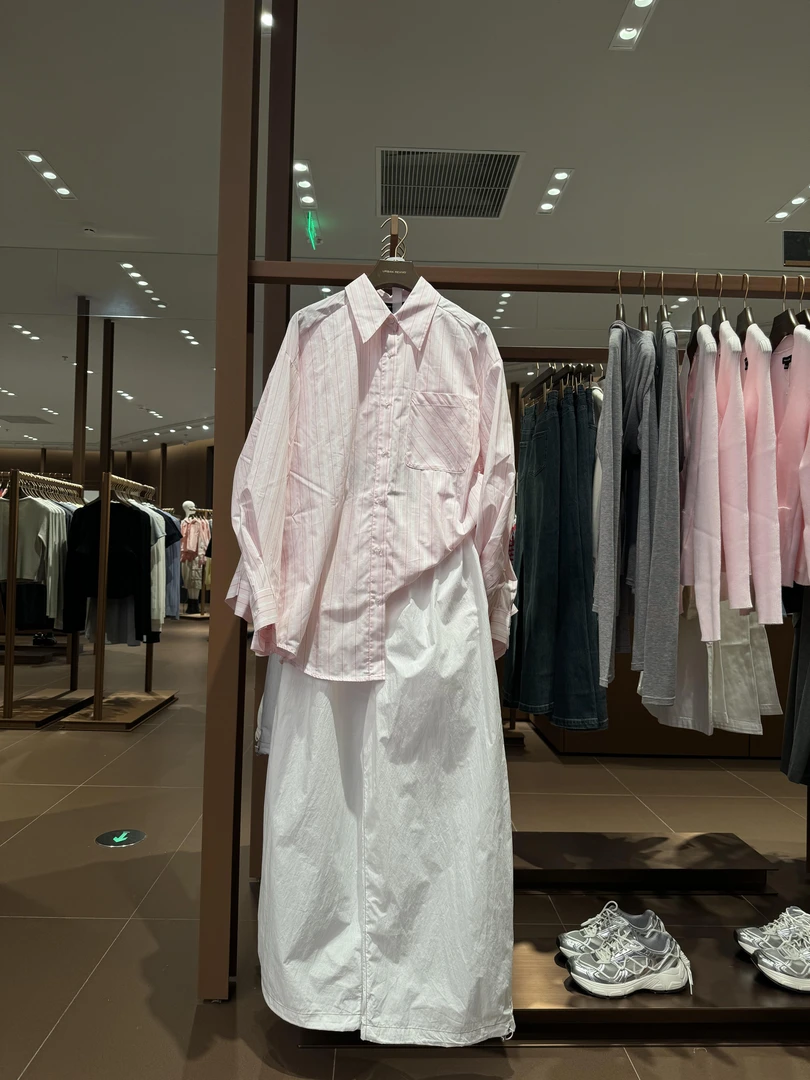 2025春季新款韩系简约粉色减龄气质衬衫百搭阔腿休闲裤两件套装