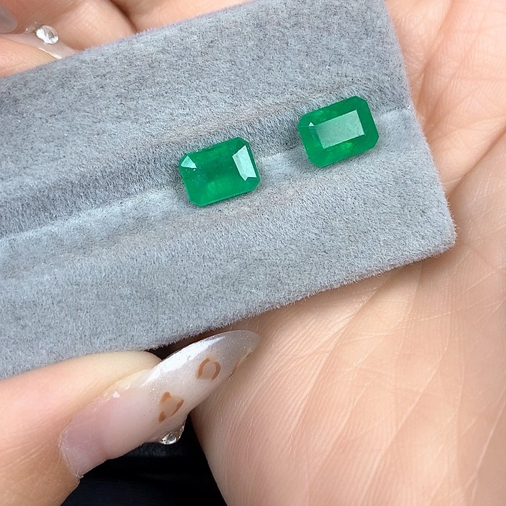 裸石未镶嵌祖母绿5.8x7.8祖母绿一对