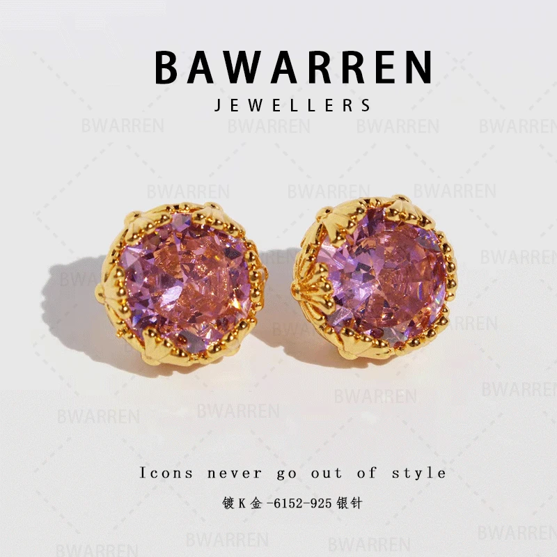 Bawarren 意❤ 6152-精致耳环小众欧美优雅法式长款