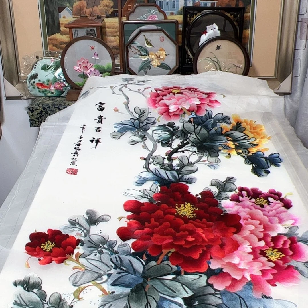 刺绣纯手工刺绣画