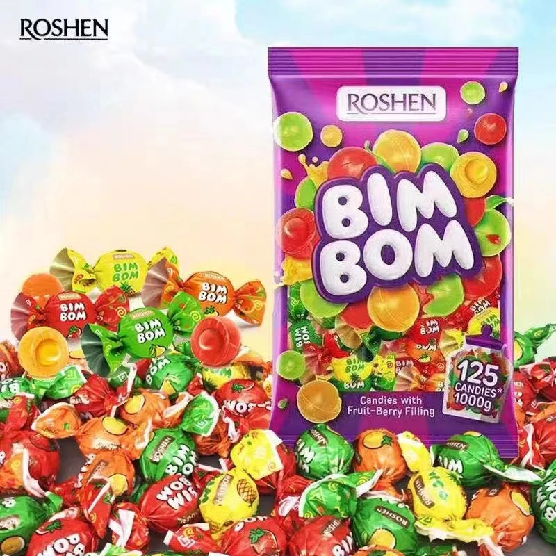 白俄罗斯原装进口如胜乒乓水果味硬糖500g/袋年糖喜糖年货