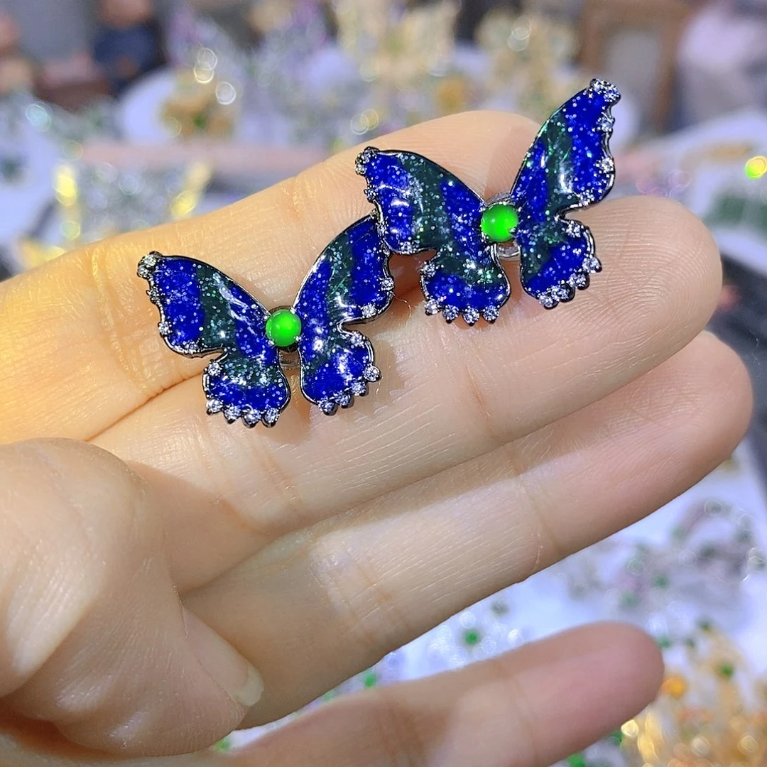 颈饰银S925镶嵌翡翠