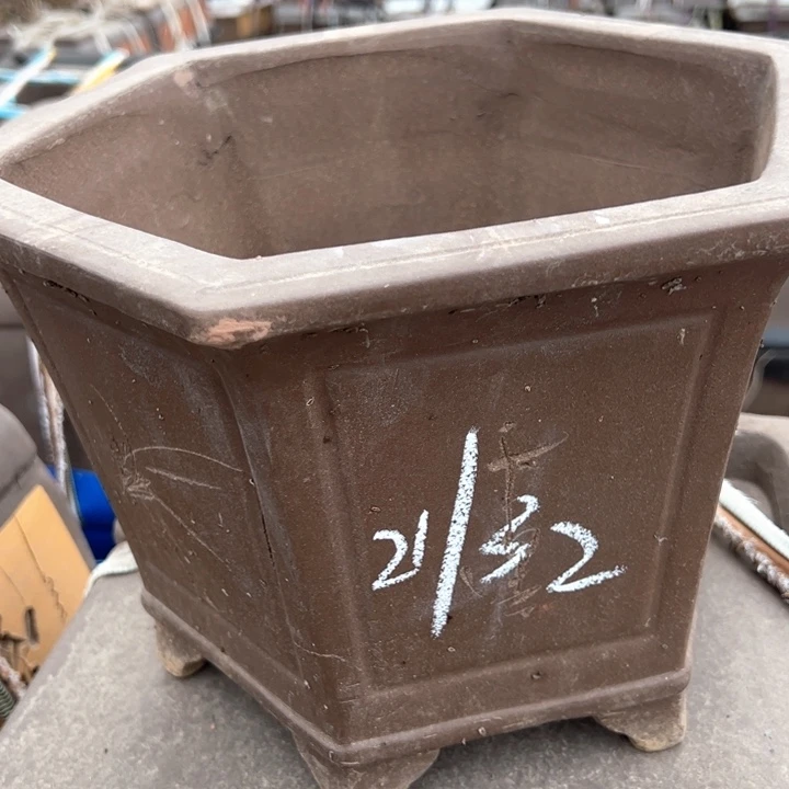 红陶紫砂兰花盆微瑕