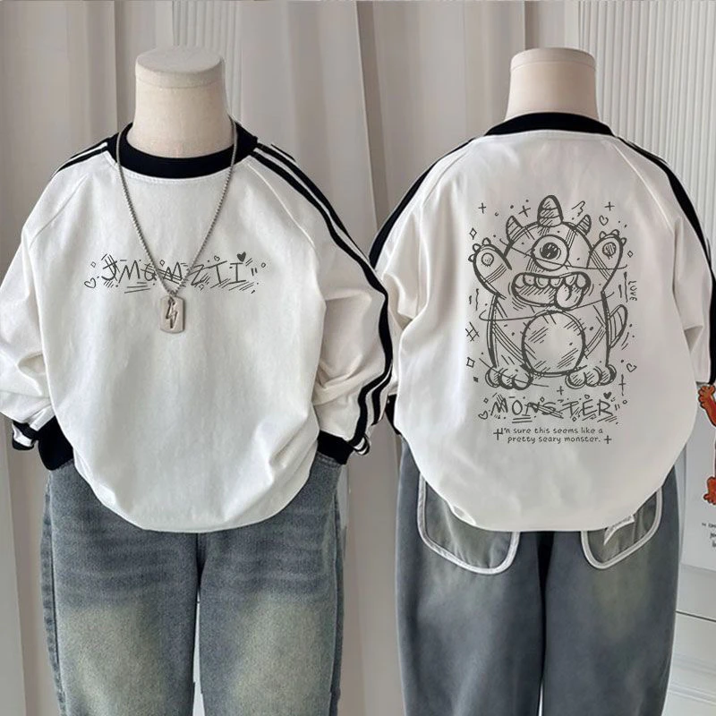 童装男童长袖t恤纯棉儿童秋装打底衫春秋2025新款帅气内搭上衣潮