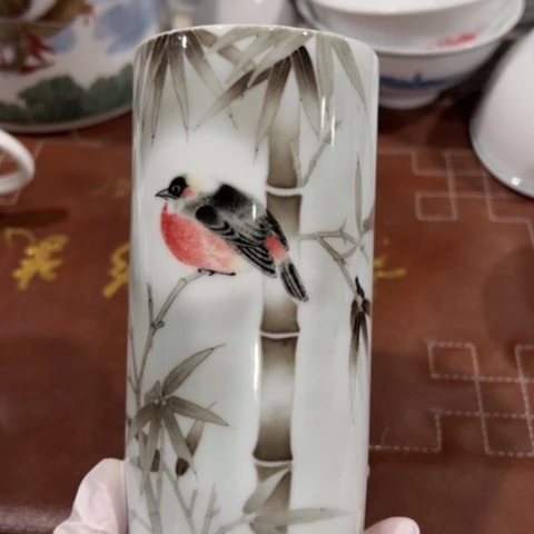 醴陵高温瓷釉下手绘15厘米