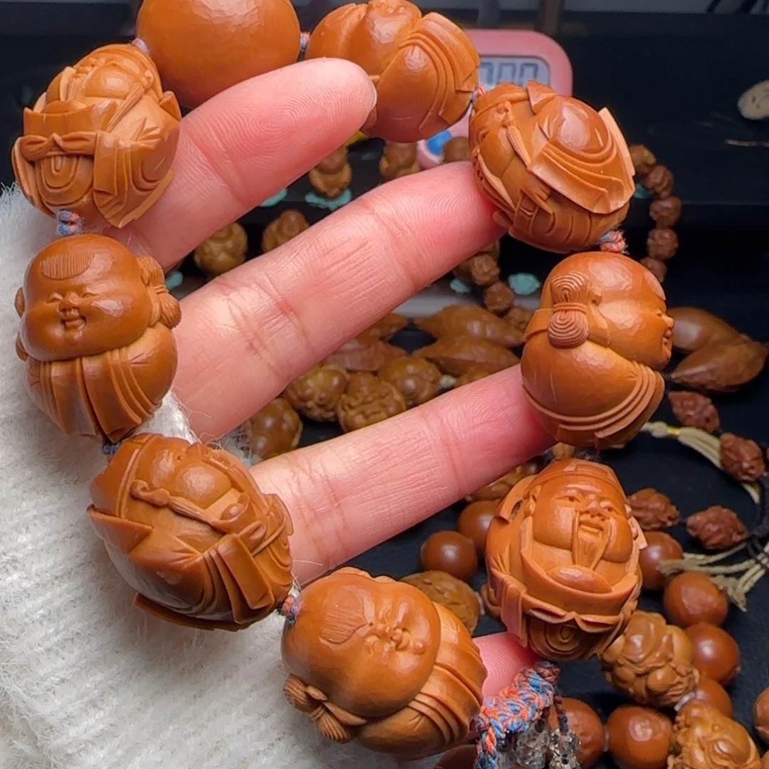 橄榄核手串/手链时****?纯手工和气生财