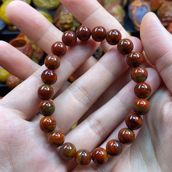 玛瑙/玉髓未镶嵌手串战国红手串