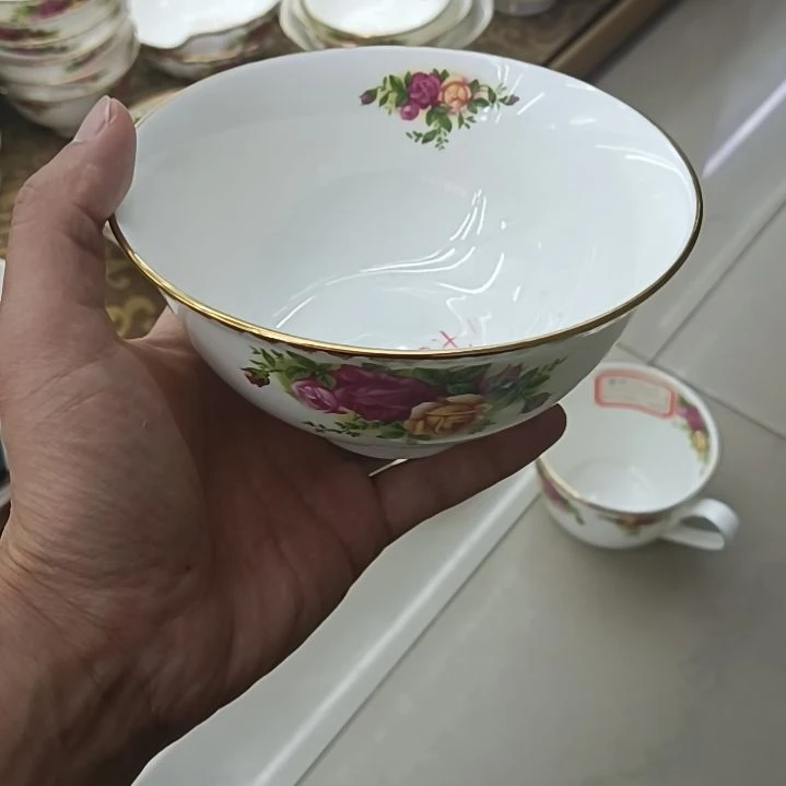 古***8红拍金5.5高足碗6个两个惊喜