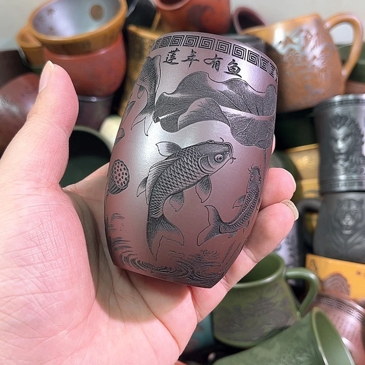 茶杯紫砂全手工紫砂主人杯
