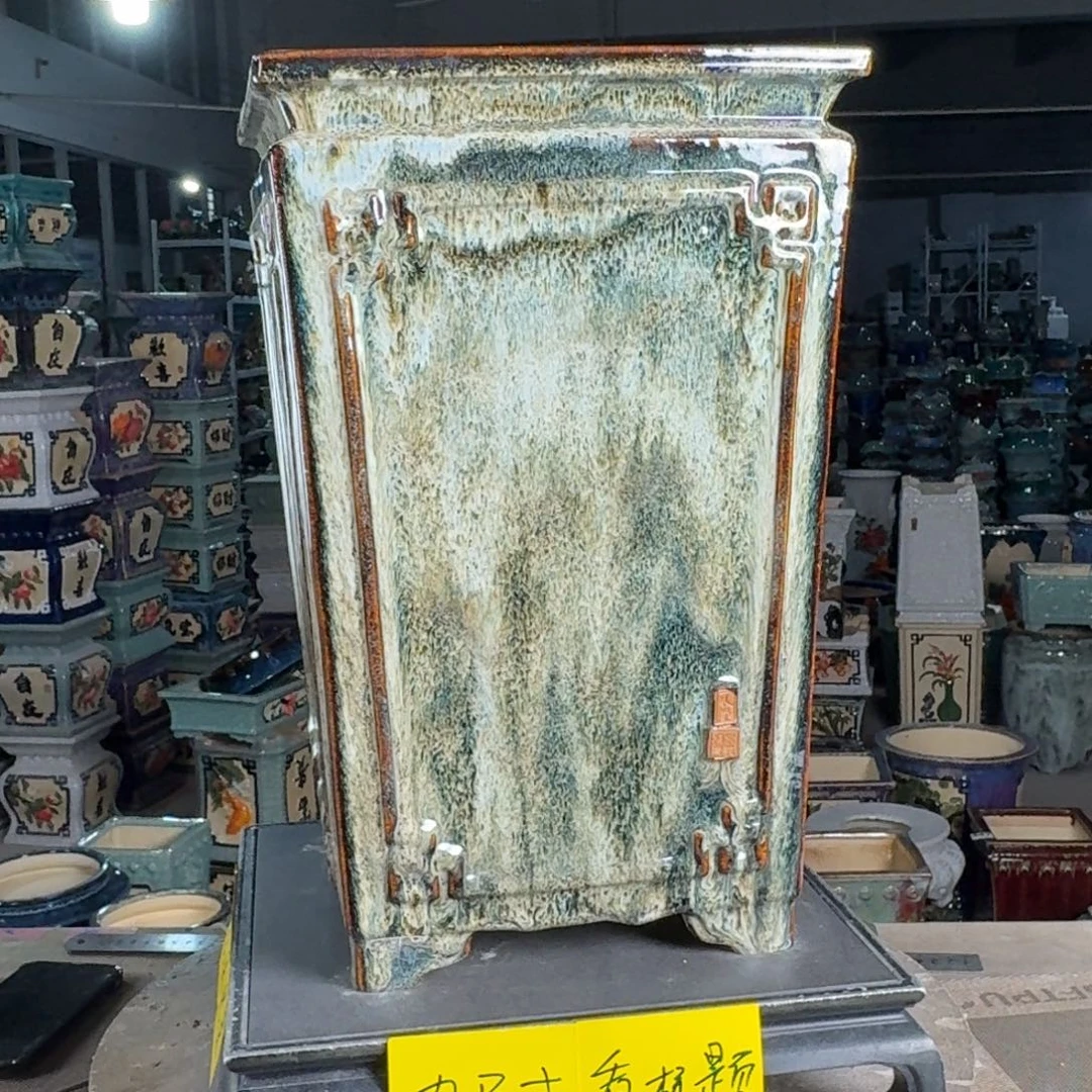 一风堂石湾花盆 内21*36盆口小外扩微瑕