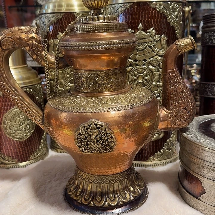 铜藏式风格茶壶家用