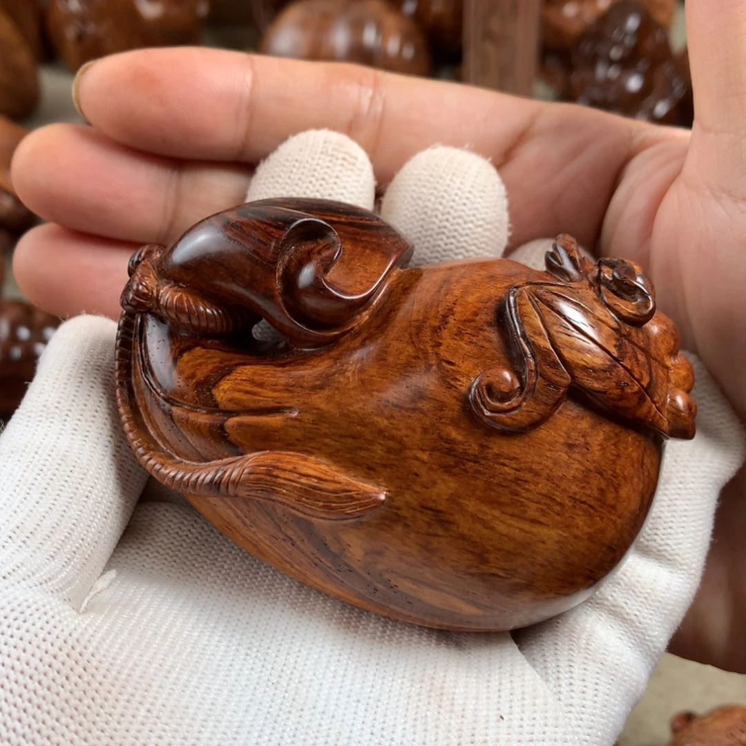 黄花梨/降香黄檀波*坎福袋把件