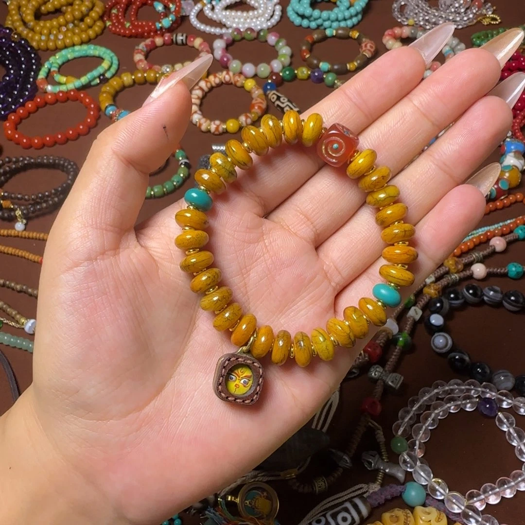 嗡***吽颈饰玻璃吊坠吊坠吊坠的吊坠