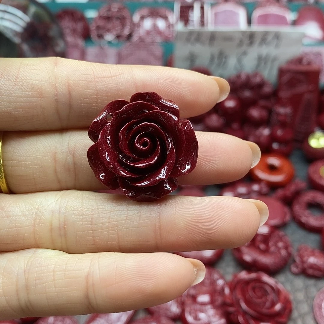 天然辰砂朱砂吊坠