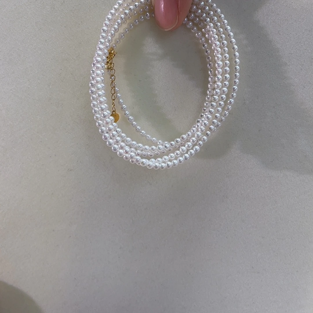 18K金镶嵌手链淡水珍珠