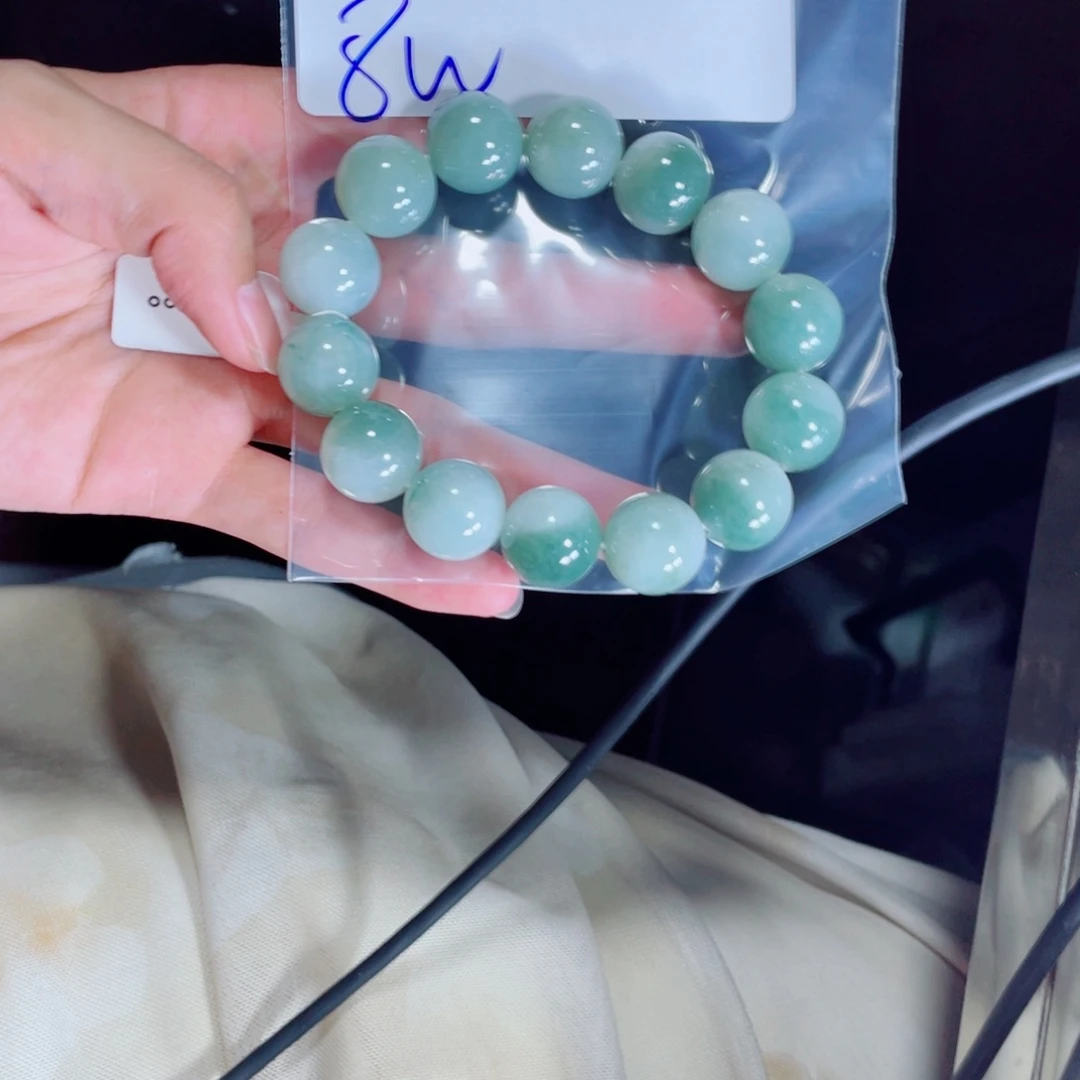 定制翡翠未镶嵌福*力珠串