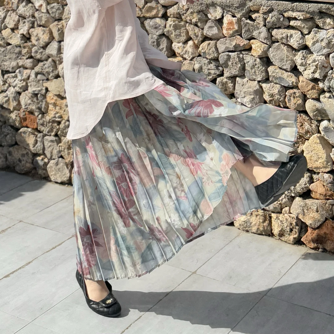 宸渡早春印染高级感半裙529#