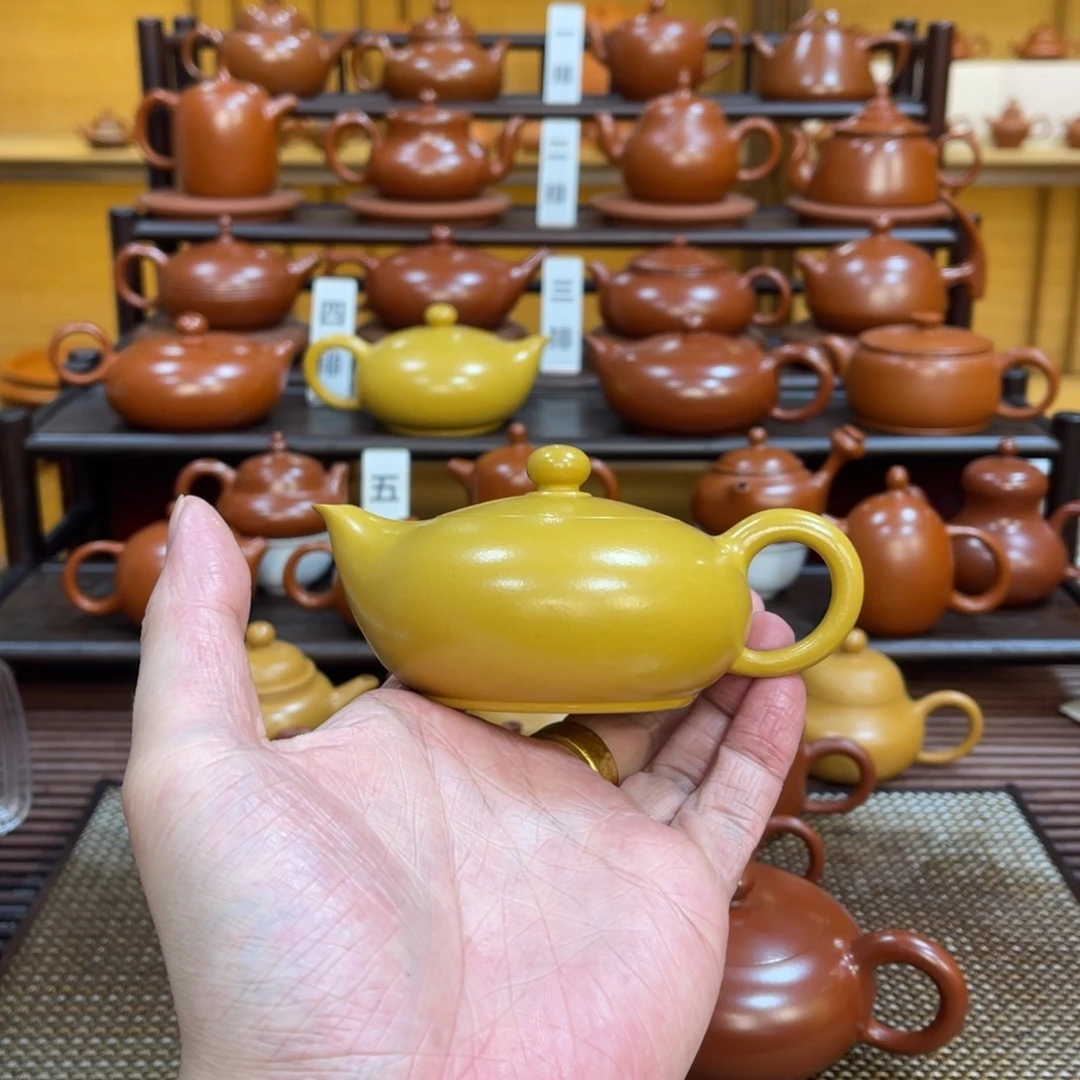 茶壶紫砂潮州手拉壶 黄